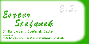 eszter stefanek business card